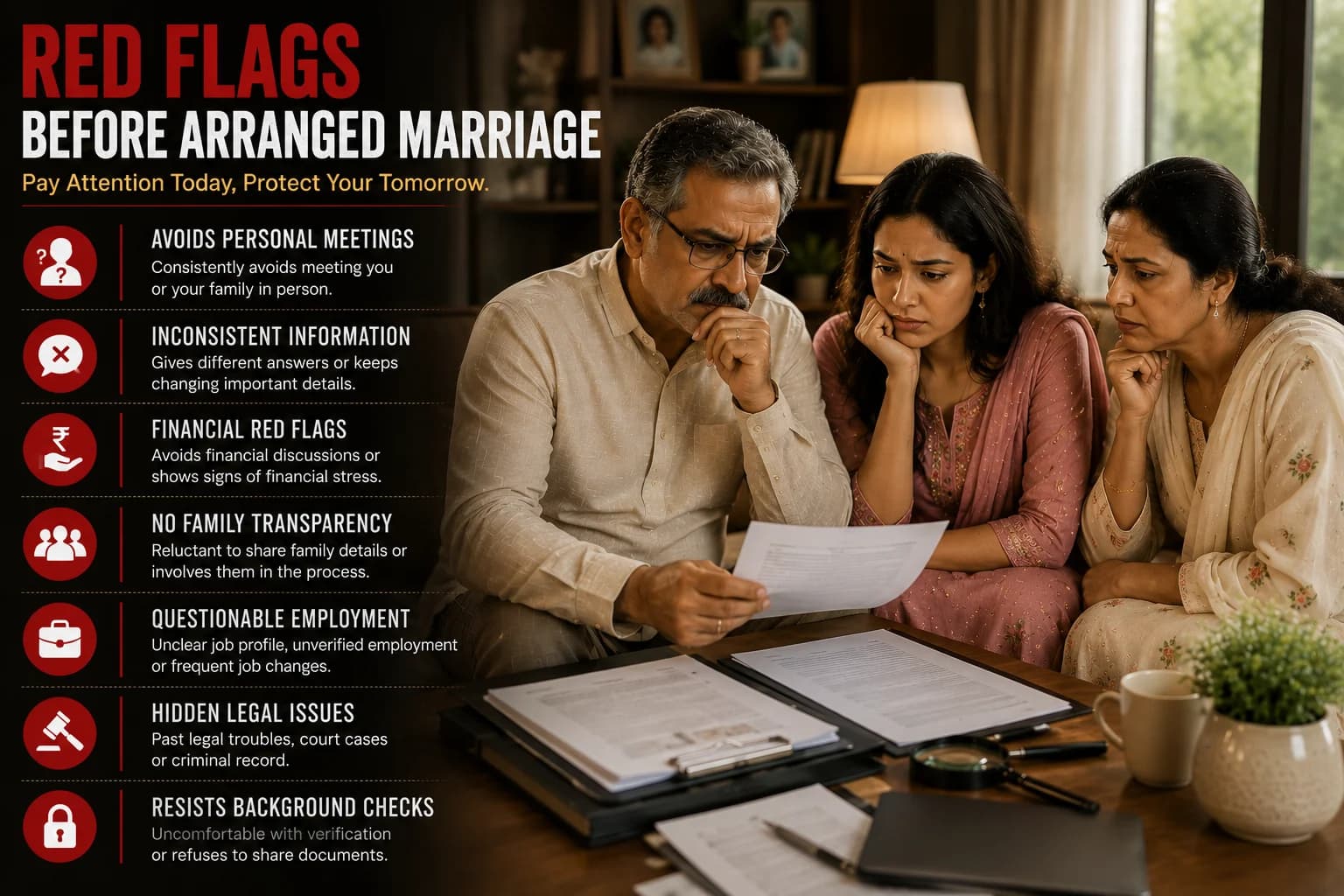 15 Hidden Red Flags Before an Arranged Marriage Every Parent Should Know (2026 Guide)