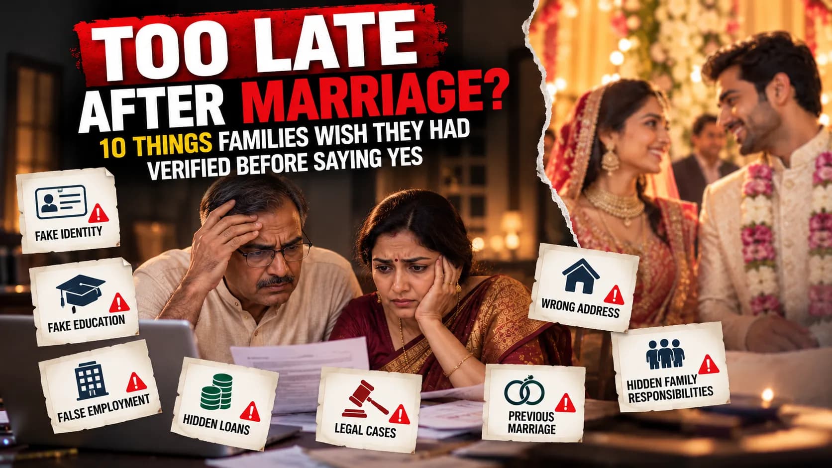 Too Late After Marriage: 10 Things Families Wish They Had Verified Before Saying Yes